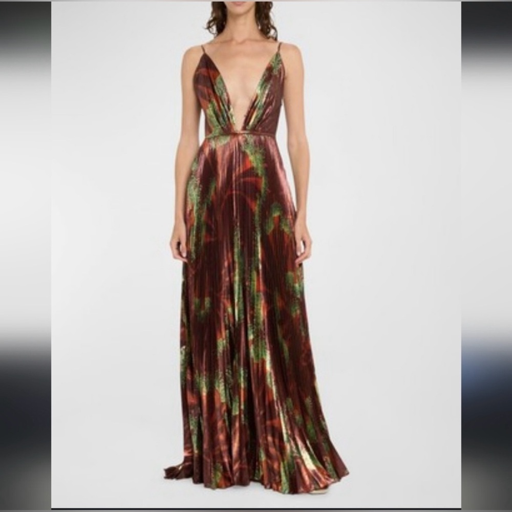 Johanna ortiz western gardens‎ pleated gown